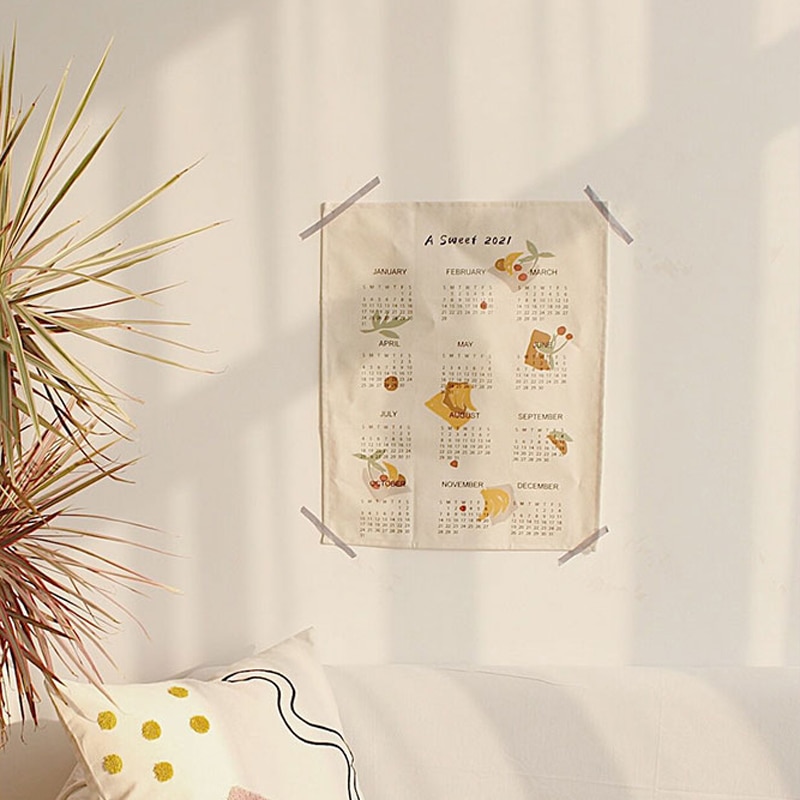 Cloth Calendar 2021 Wall Tapestry Cloth Calendar 2021 Wall Tapestry