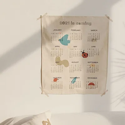 Cloth Calendar 2021 Wall Tapestry Cloth Calendar 2021 Wall Tapestry