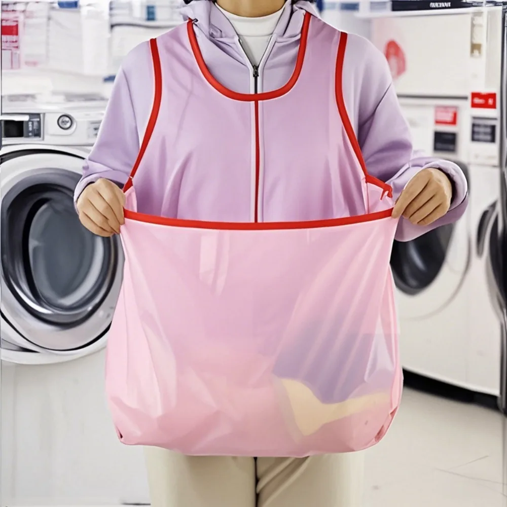 Clothes Drying Apron, Woman Laundry Apron with Bag Portable Laundry Drying Apron Waterproof Lightweight Drying Apron