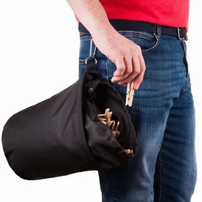 Clothespin Bag Drawstring with Hook