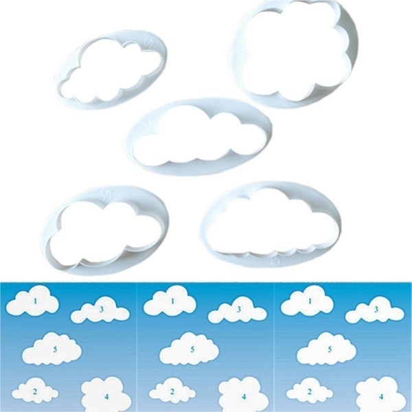 Cloud Cookie Cutters 5 Piece Set