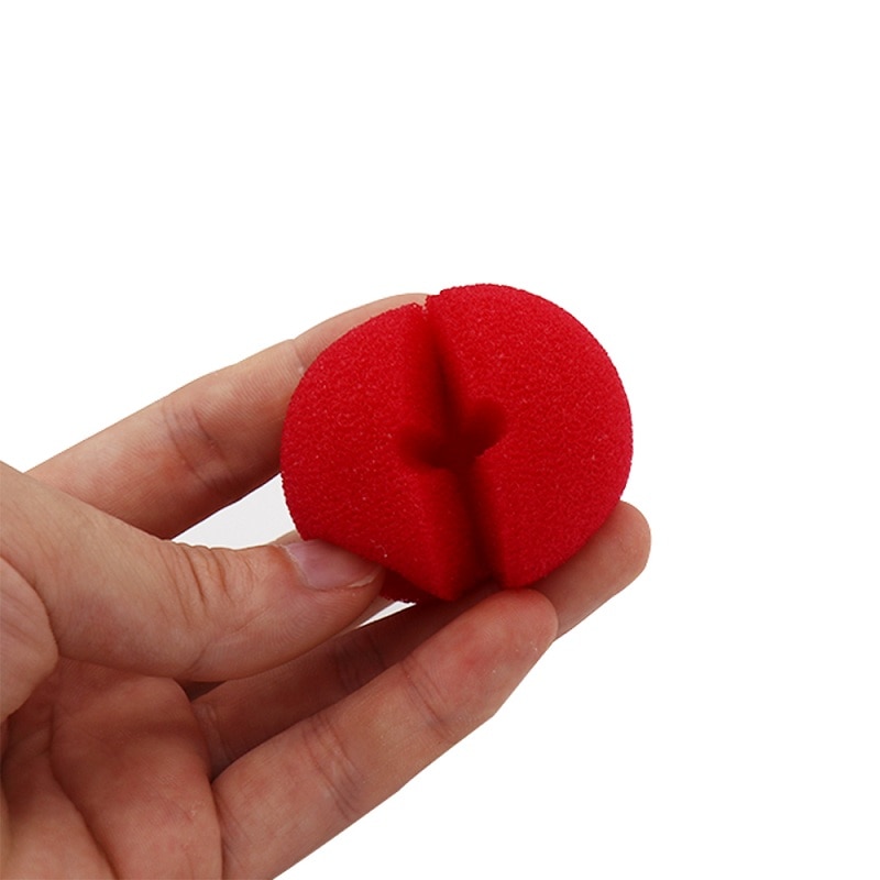 Clown Noses Red Sponge Props (10 Pcs)