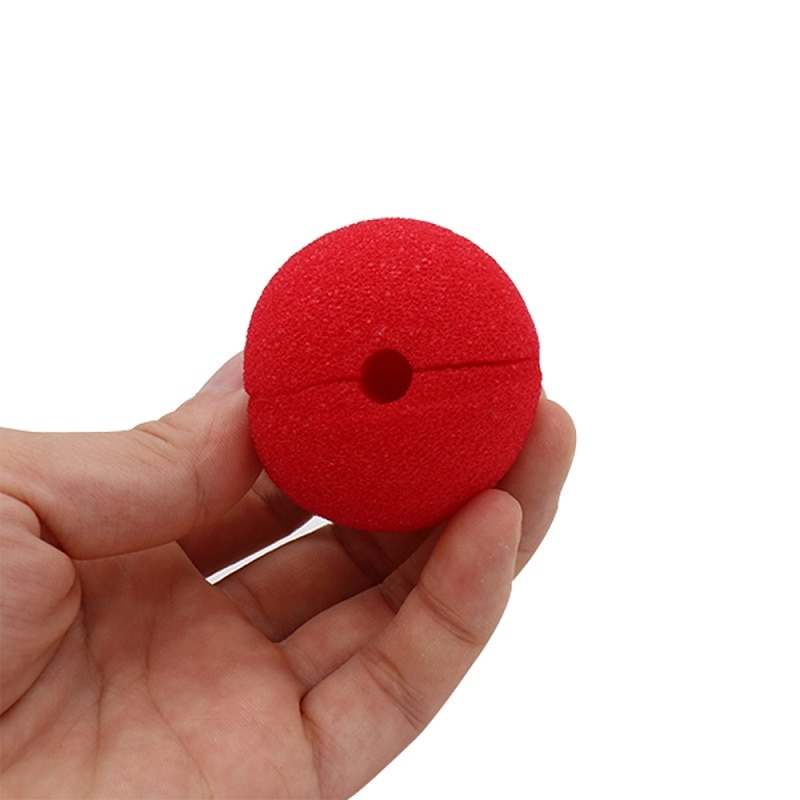 Clown Noses Red Sponge Props (10 Pcs)