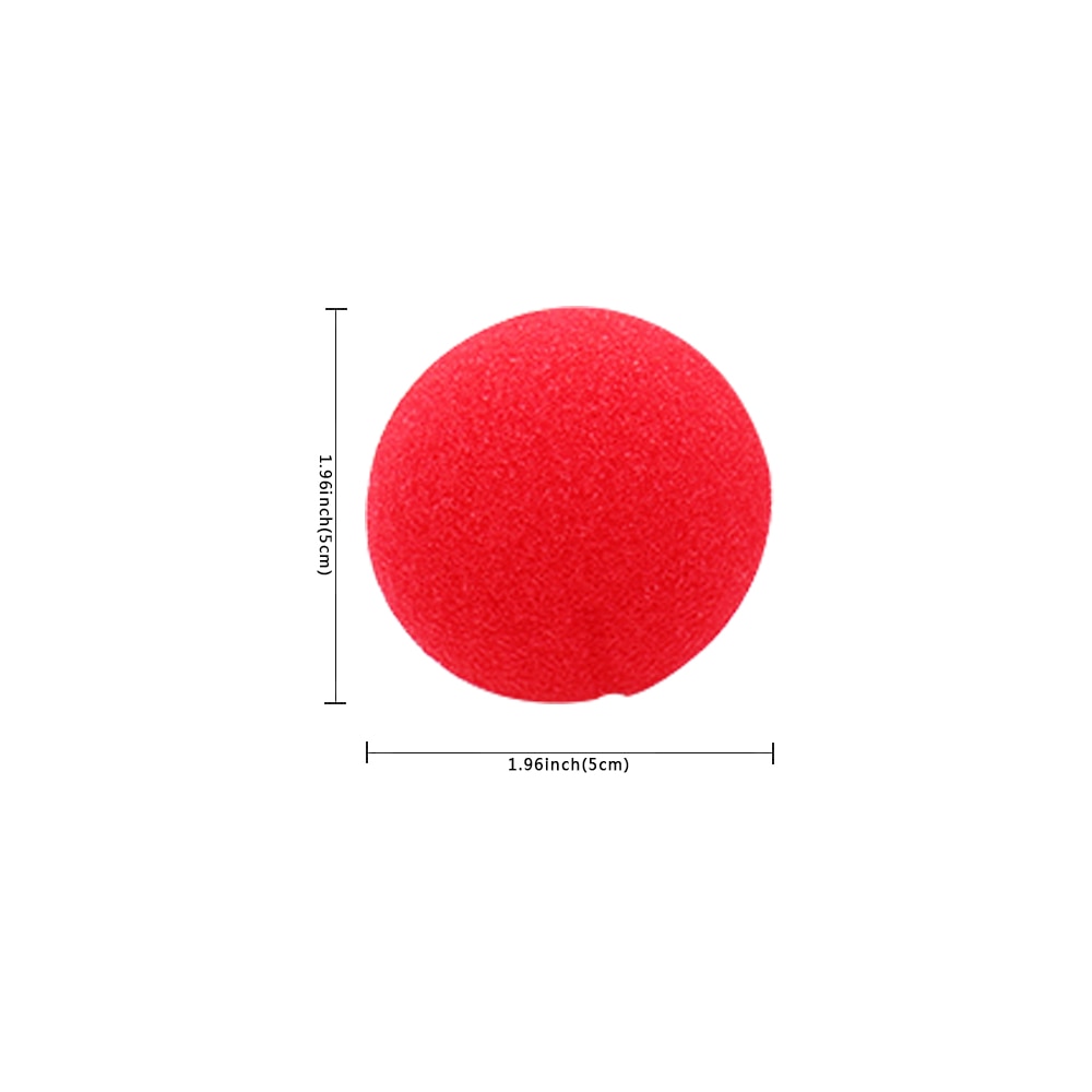 Clown Noses Red Sponge Props (10 Pcs)