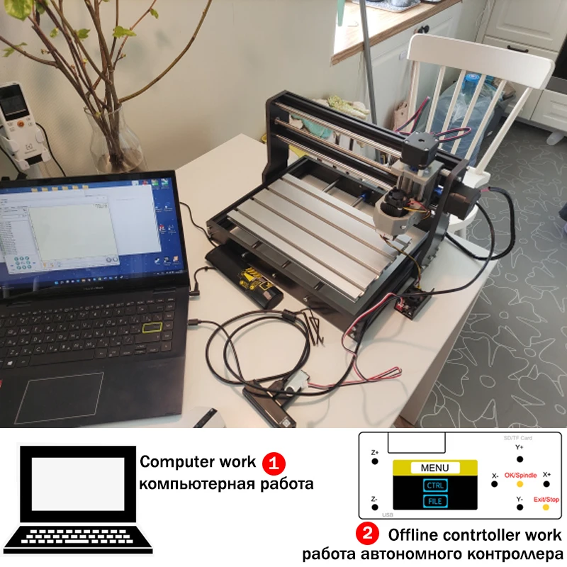 CNC Mini Laser Engraver Wood CNC Router Milling Cutting Machine GRBL Laser Engraving Machine For Acrylic PCB PVC Metal CNC Mini Laser Engraver Wood CNC Router Milling Cutting Machine GRBL Laser Engraving Machine For Acrylic PCB PVC Metal