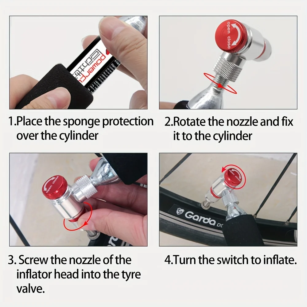 CO2 Pump For Bicycle Schrader Presta Adapter Bike Pump Inflator Aluminum Tire Tube Mini size MTB Bicycle Pumps CO2
