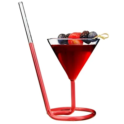 Cocktail Glass Elegant Spiral Straw Cocktail Glass Elegant Spiral Straw