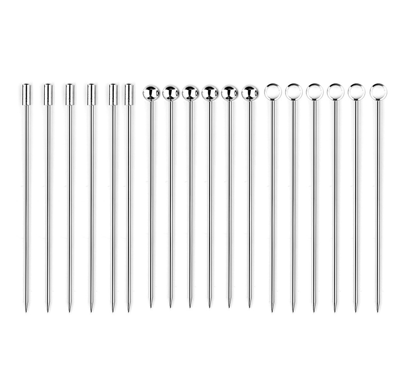 Cocktail Picks 12 Stainless Steel Sticks Cocktail Picks 12 Stainless Steel Sticks