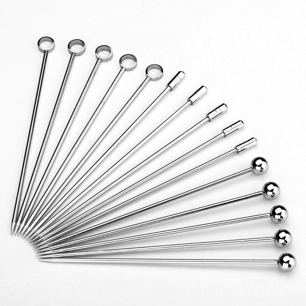 Cocktail Picks 12 Stainless Steel Sticks Cocktail Picks 12 Stainless Steel Sticks
