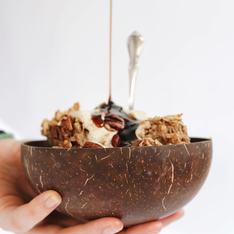 Coconut Shell Bowl Rustic Wood Craft Coconut Shell Bowl Rustic Wood Craft