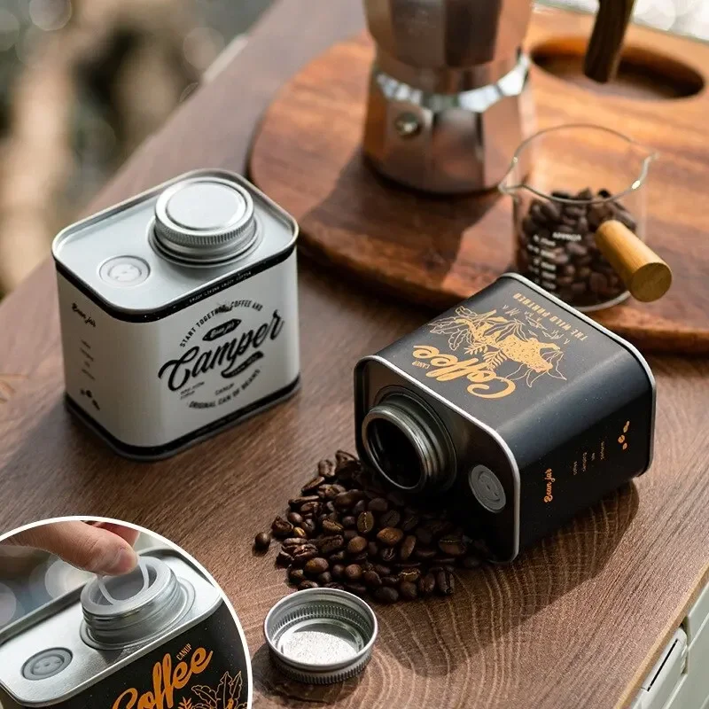 Coffee Bean Sealed Can Outdoor Camping Tin Box Food Grade Packaging Storage Fresh Breathing Tin Can Coffee Bean Sealed Can Outdoor Camping Tin Box Food Grade Packaging Storage Fresh Breathing Tin Can