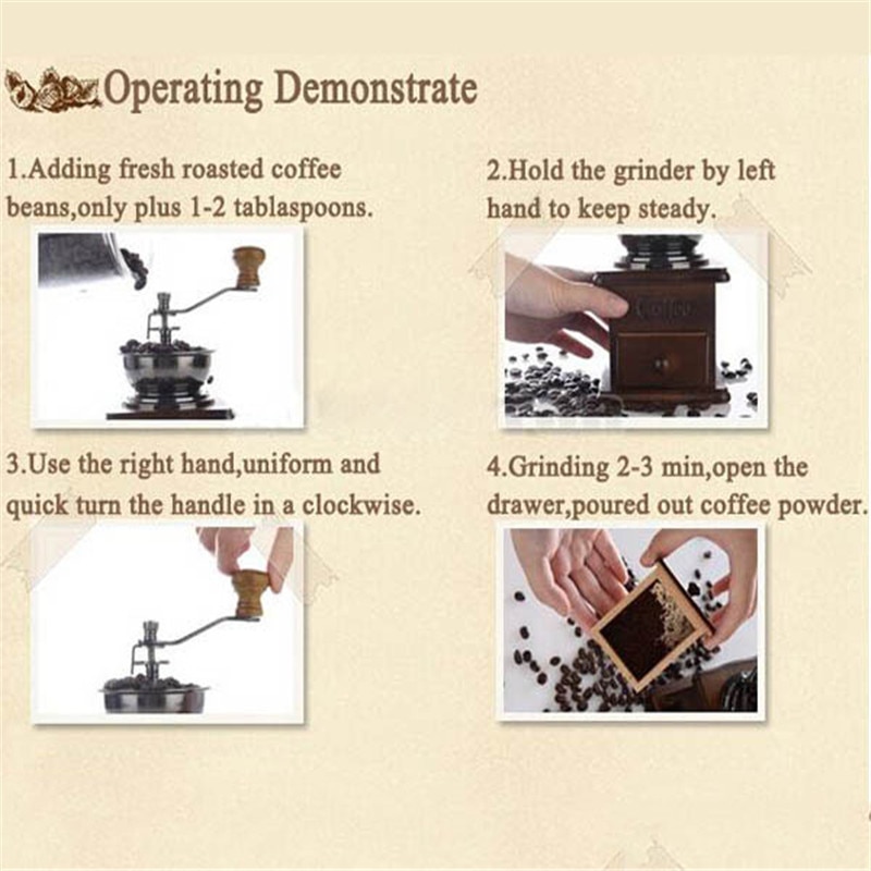 Coffee Mill Classic Manual Beans Grinder