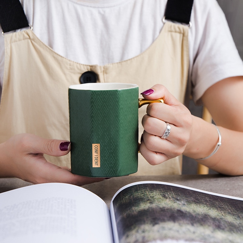 Coffee Mug with Lid Ceramic Drinkware