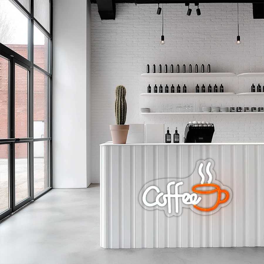 Coffee Neon Sign, Coffee Cup Led Sign Usb Power Supply Light, Suitable For Coffee Shop Business Decor, Coffee Lovers