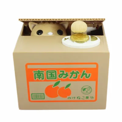 Coin Stealing Cat Money Box