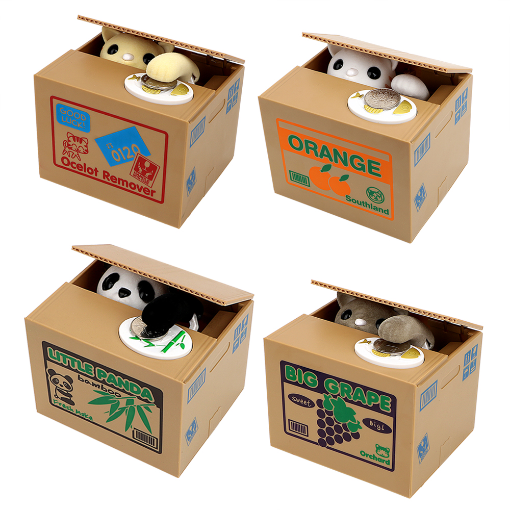Coin Stealing Cat Money Box