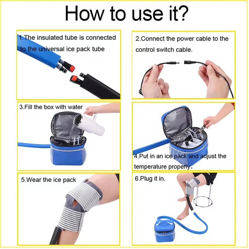 Cold Therapy Machine Cryotherapy Freeze Kit System for Post-Surgery Care, ACL, MCL, Swelling, Sprains, and Other Cold Therapy Machine Cryotherapy Freeze Kit System for Post-Surgery Care, ACL, MCL, Swelling, Sprains, and Other