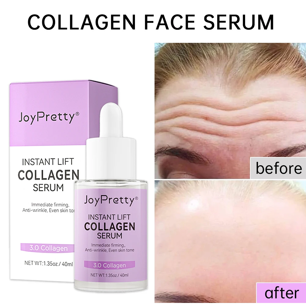 Collagen Face Serum Wrinkle Removal Anti Aging Skin Care Hyaluronic Acid Forehead Fine Lines Lifting Repair Facial Serum Collagen Face Serum Wrinkle Removal Anti Aging Skin Care Hyaluronic Acid Forehead Fine Lines Lifting Repair Facial Serum