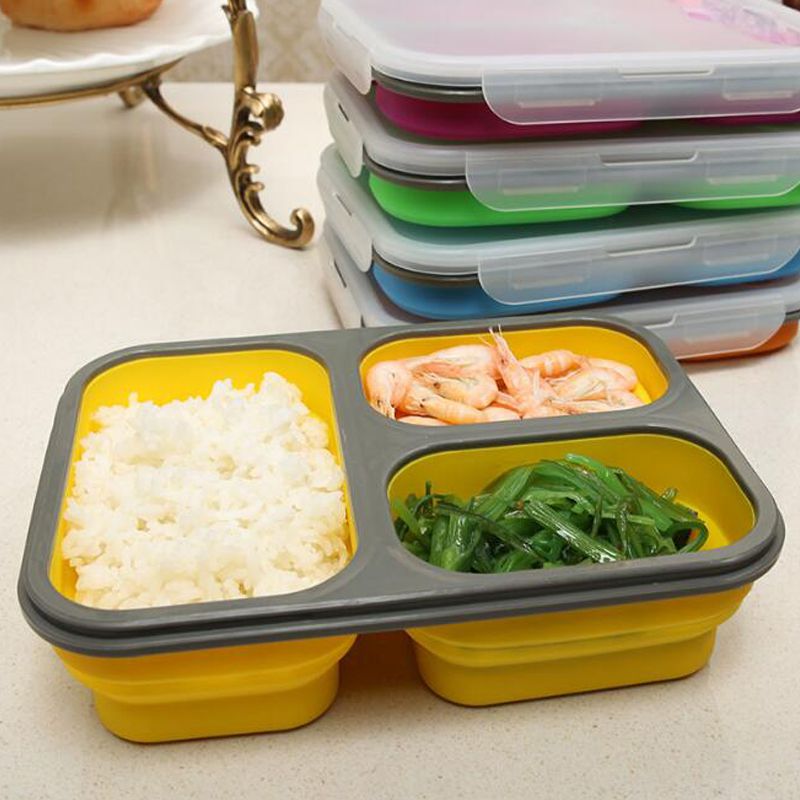 Collapsible 1100ml Silicone Bento Box Collapsible 1100ml Silicone Bento Box