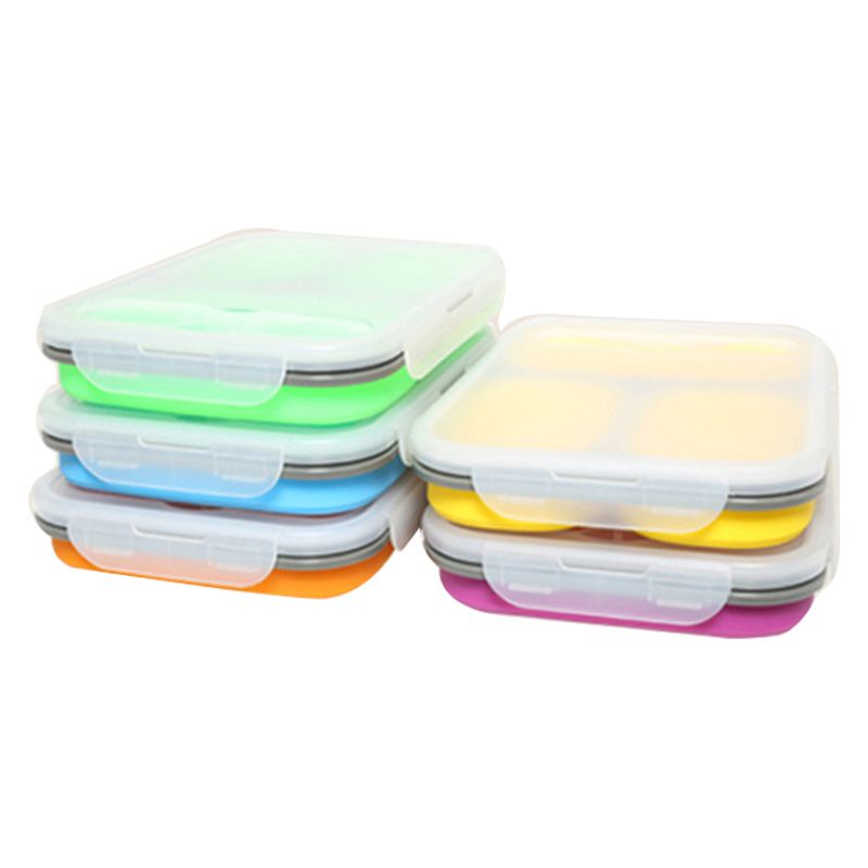 Collapsible 1100ml Silicone Bento Box
