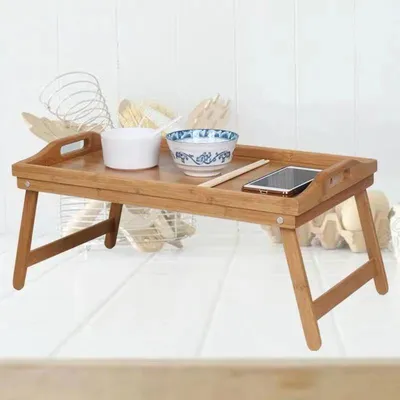 Collapsible Bamboo Wooden Bed Tray Collapsible Bamboo Wooden Bed Tray