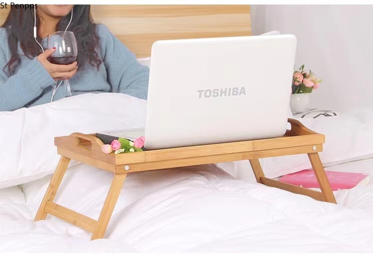 Collapsible Bamboo Wooden Bed Tray Collapsible Bamboo Wooden Bed Tray