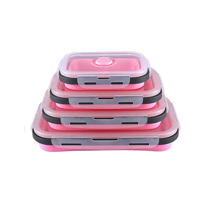Collapsible Bento Box Food Grade Silicone Foldable Lunch Box Square Portable Refrigerator Microwave Oven Lunch Box Collapsible Bento Box Food Grade Silicone Foldable Lunch Box Square Portable Refrigerator Microwave Oven Lunch Box