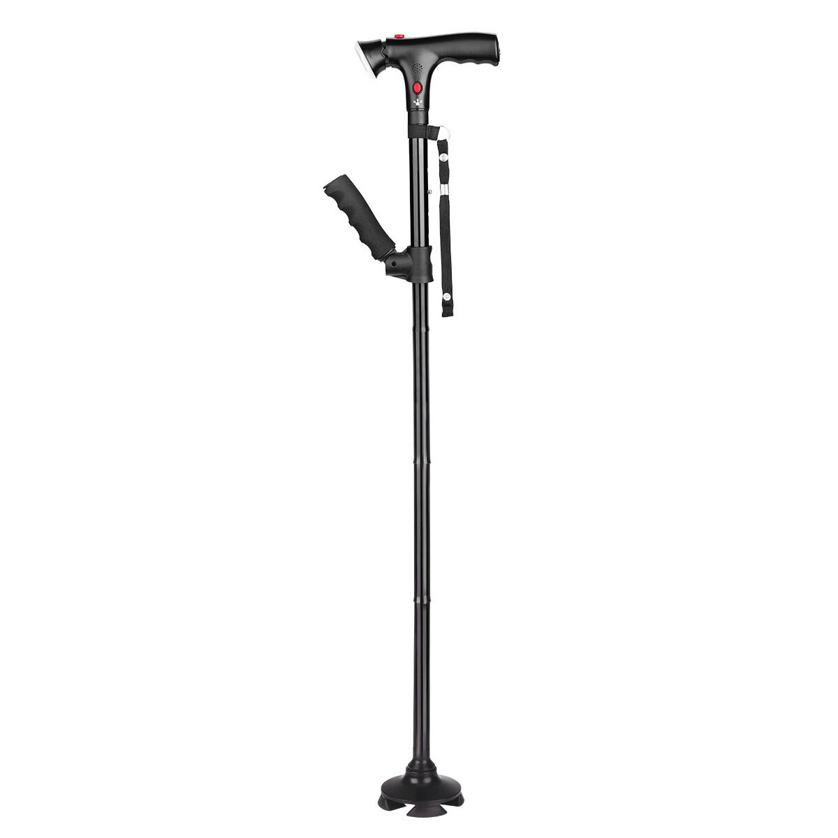 Collapsible Cane with LED Light and Alarm Button Collapsible Cane with LED Light and Alarm Button