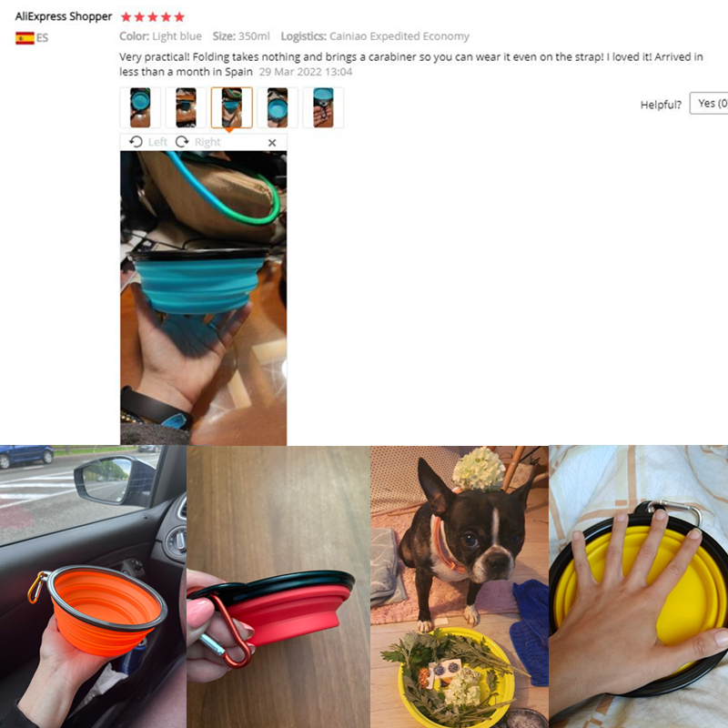 Collapsible Dog Water Bowl (350/1000ml)