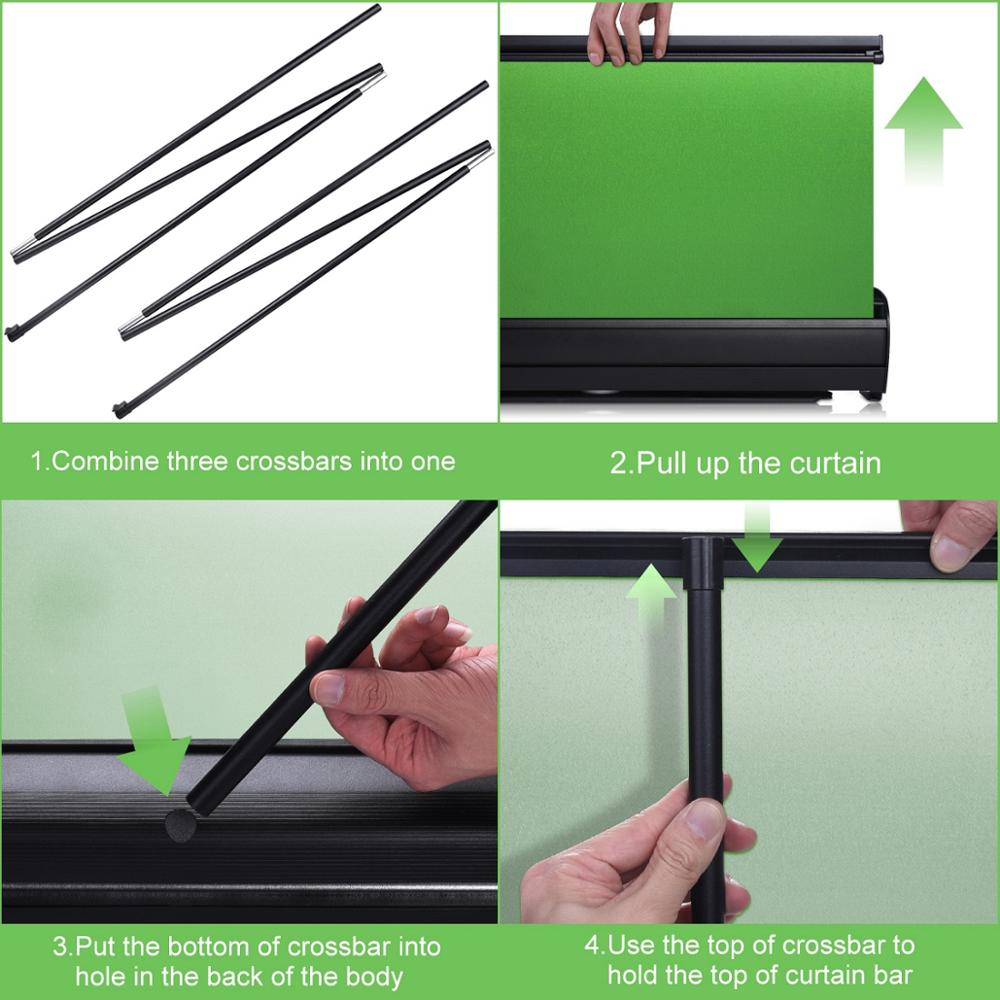 Collapsible Green Screen Pull-up Style Collapsible Green Screen Pull-up Style