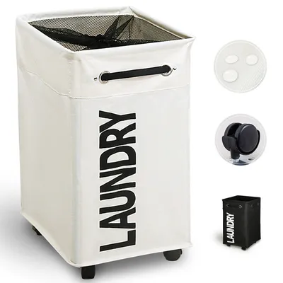Collapsible Hamper with Wheels