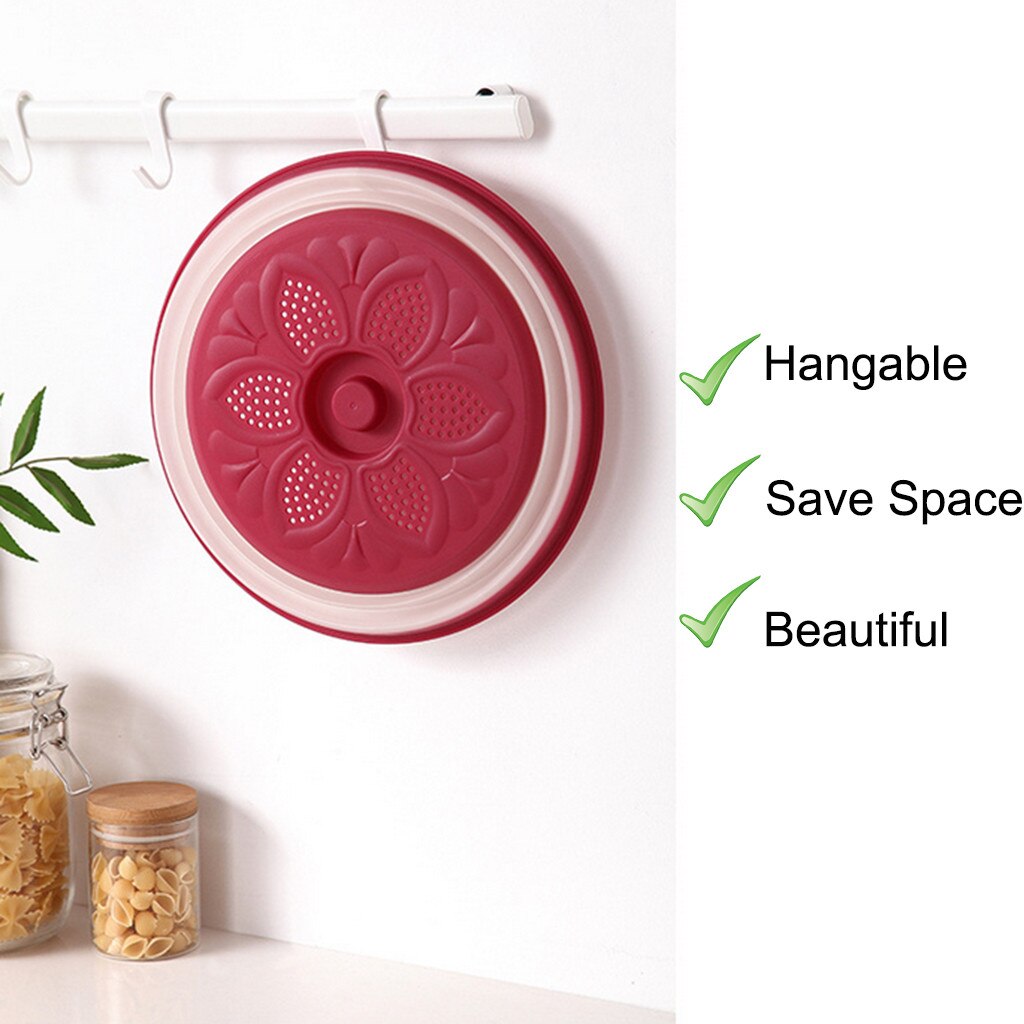 Collapsible Microwave Cover and Strainer