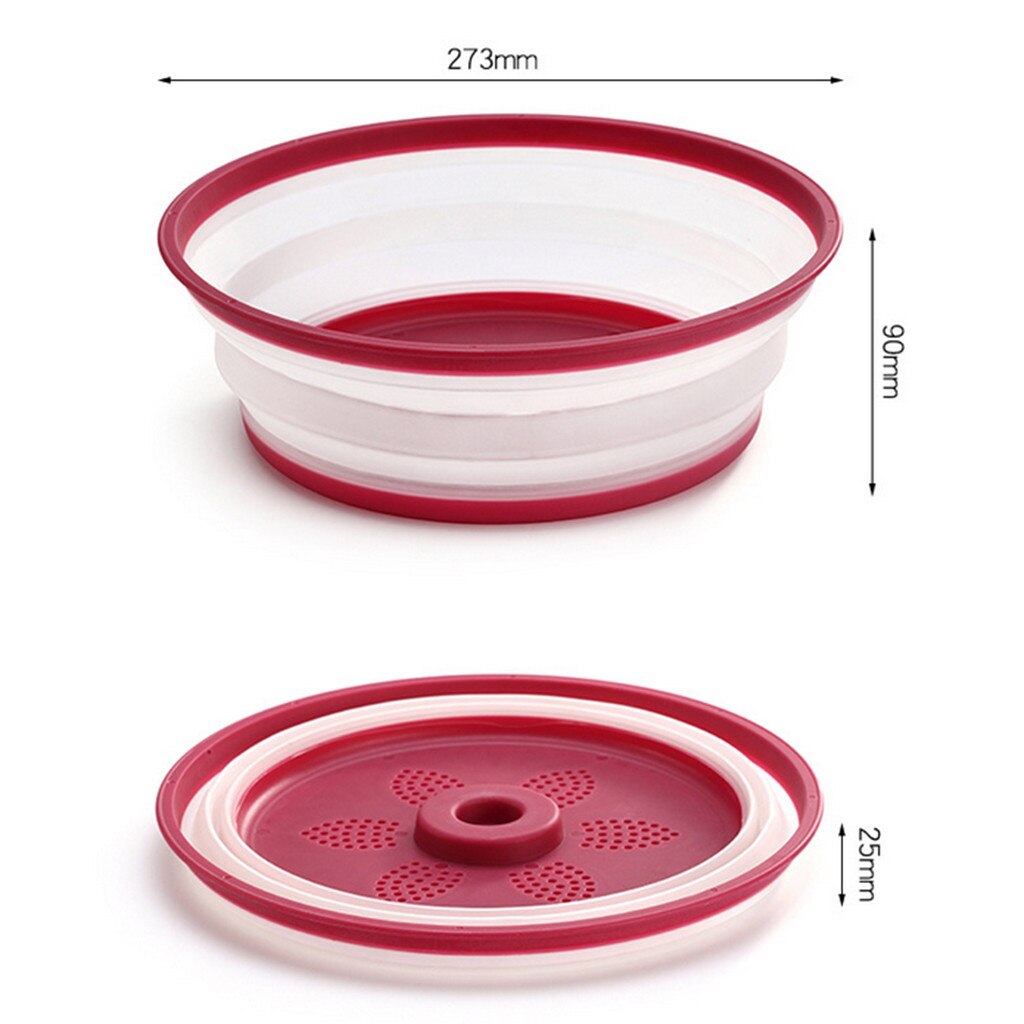 Collapsible Microwave Cover and Strainer