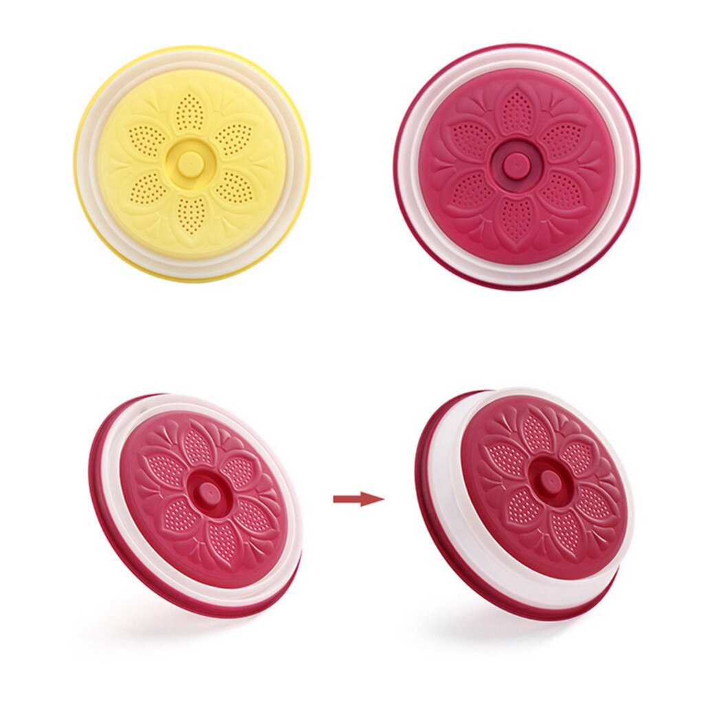 Collapsible Microwave Cover and Strainer