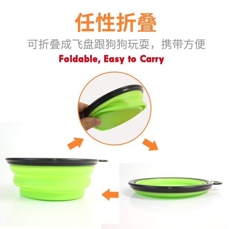 Collapsible Pet Bowl Silicone Feeder
