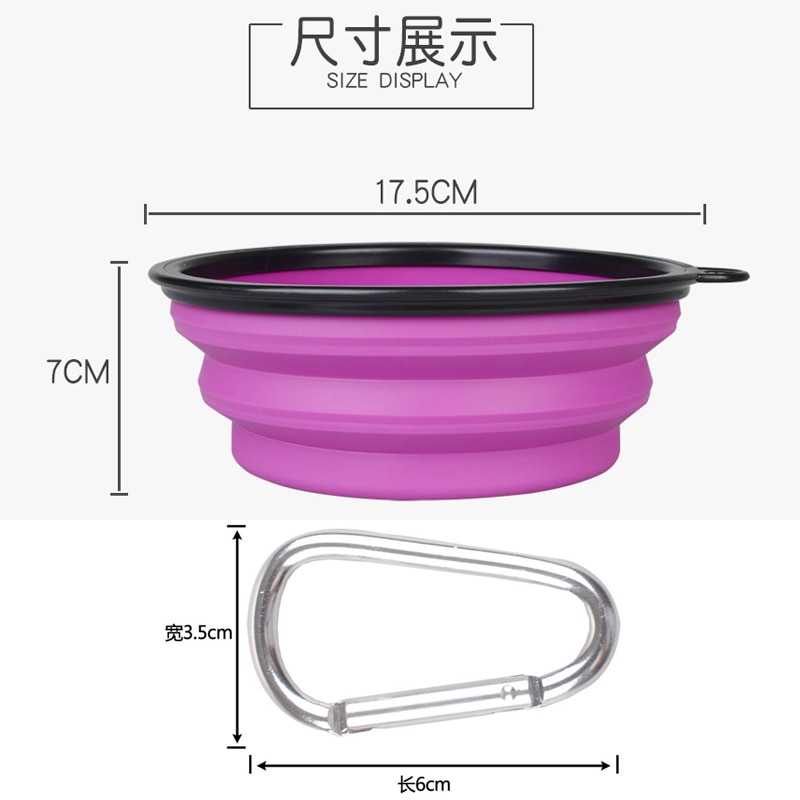 Collapsible Pet Bowl Silicone Feeder