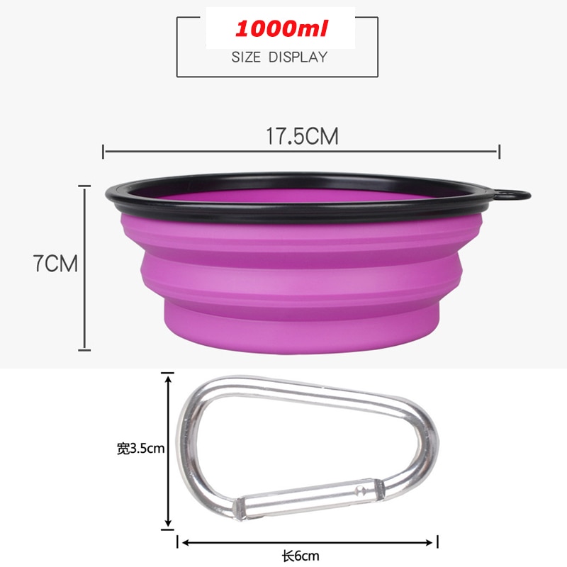 Collapsible Pet Bowl Silicone Feeder