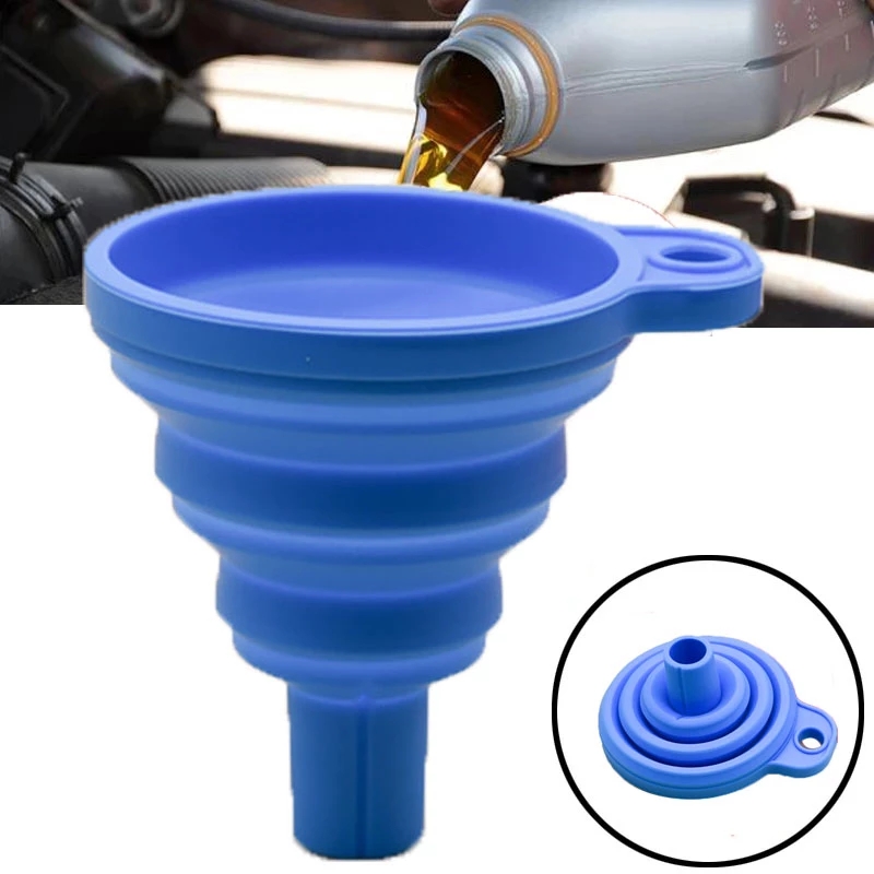 Collapsible Silicone Car Oil Funnel