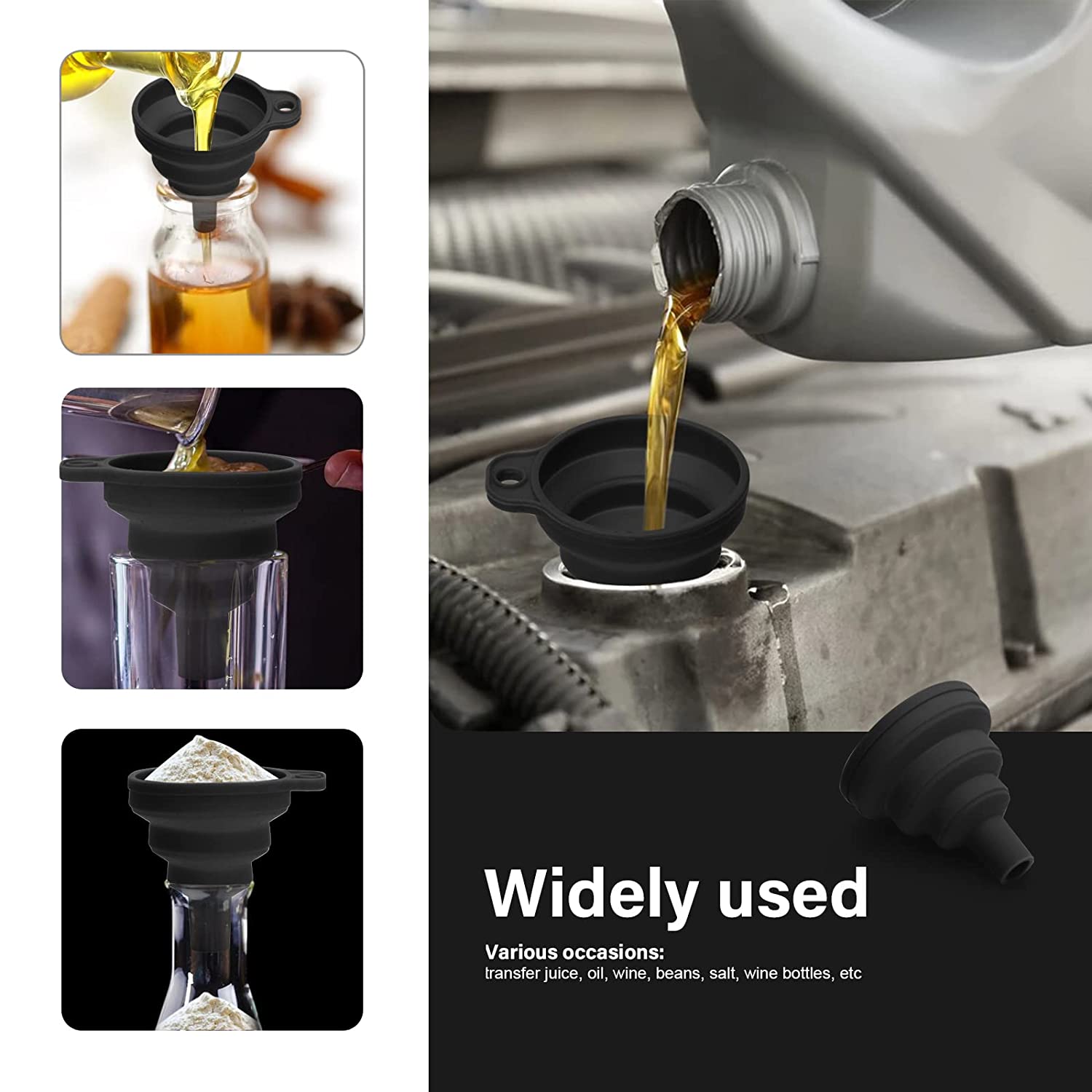 Collapsible Silicone Car Oil Funnel Collapsible Silicone Car Oil Funnel