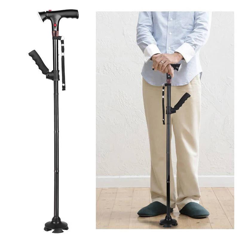 Collapsible Telescopic Folding Cane Elder Cane LED Walking Trusty Sticks Elder Crutches For Mothers The Elder Fathers Collapsible Telescopic Folding Cane Elder Cane LED Walking Trusty Sticks Elder Crutches For Mothers The Elder Fathers