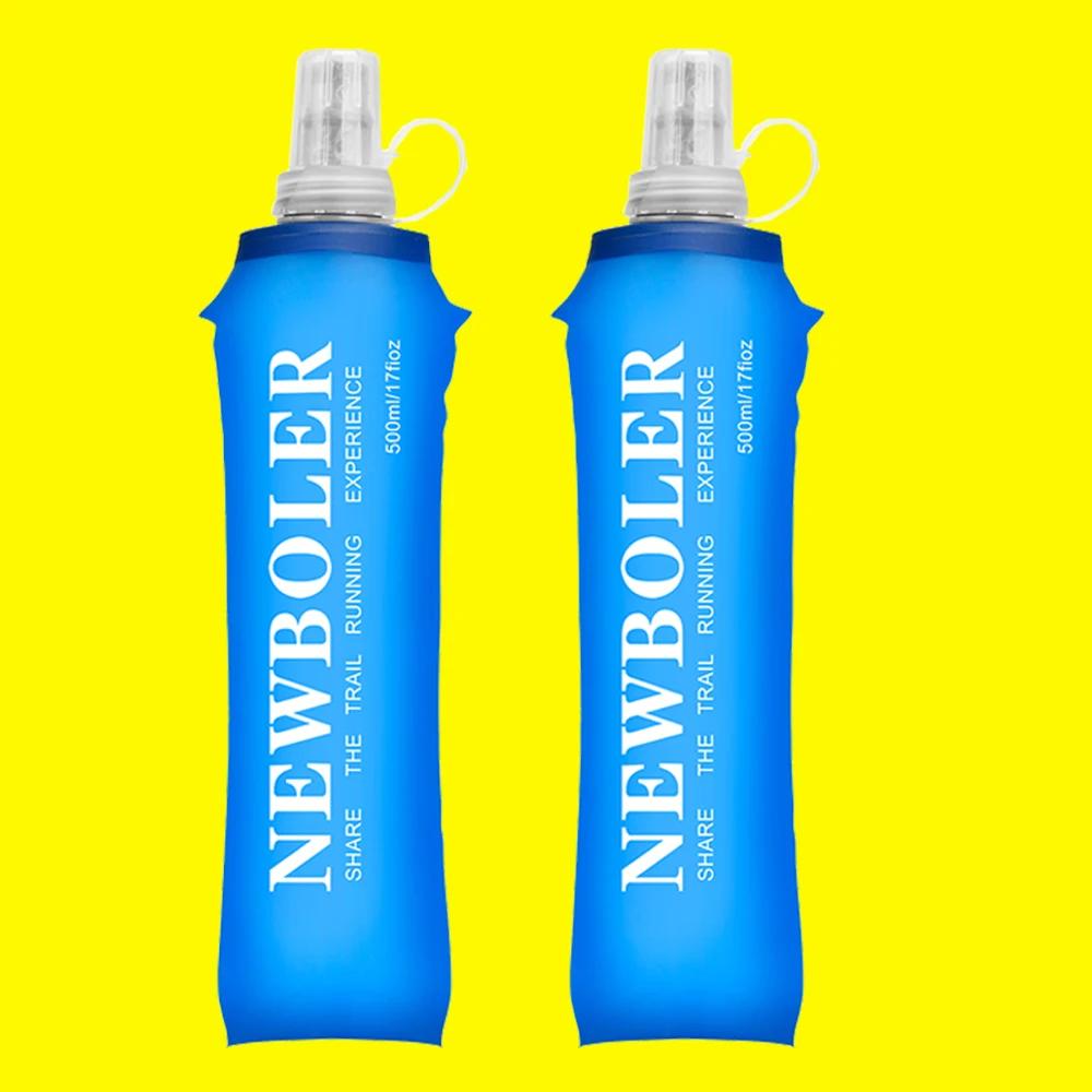 Collapsible Water Bottle Running 250ml or 500ml TPU Folding Soft Flask Sport Water Bottle Water Bag Collapsible Water