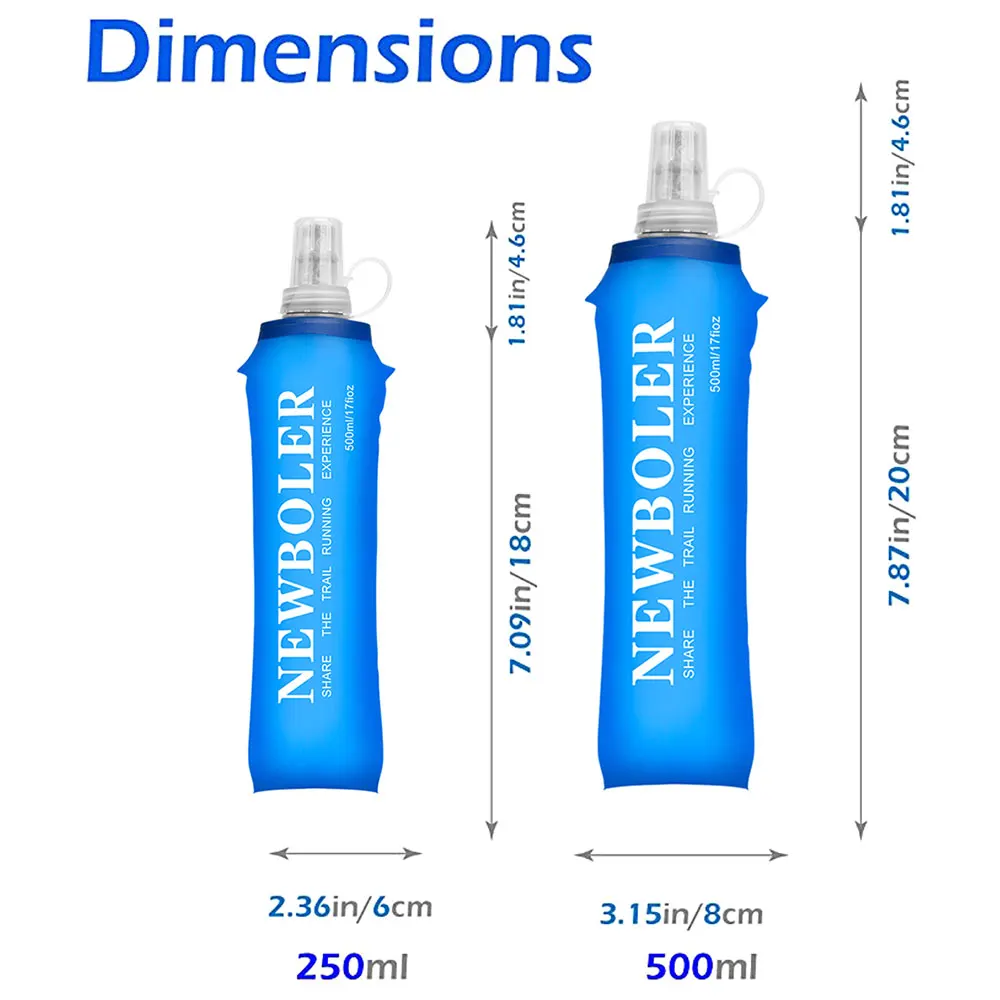 Collapsible Water Bottle Running 250ml or 500ml TPU Folding Soft Flask Sport Water Bottle Water Bag Collapsible Water Collapsible Water Bottle Running 250ml or 500ml TPU Folding Soft Flask Sport Water Bottle Water Bag Collapsible Water