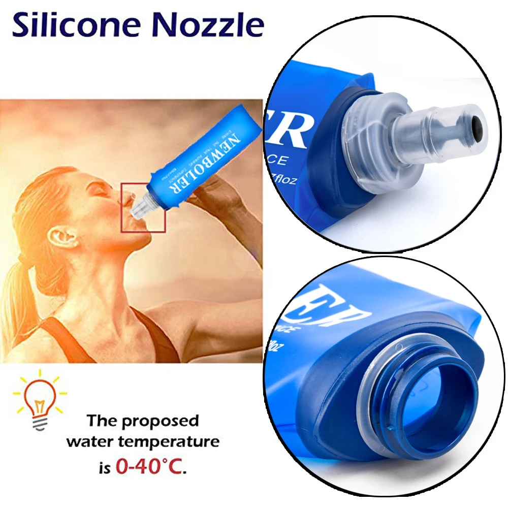 Collapsible Water Bottle Running 250ml or 500ml TPU Folding Soft Flask Sport Water Bottle Water Bag Collapsible Water Collapsible Water Bottle Running 250ml or 500ml TPU Folding Soft Flask Sport Water Bottle Water Bag Collapsible Water