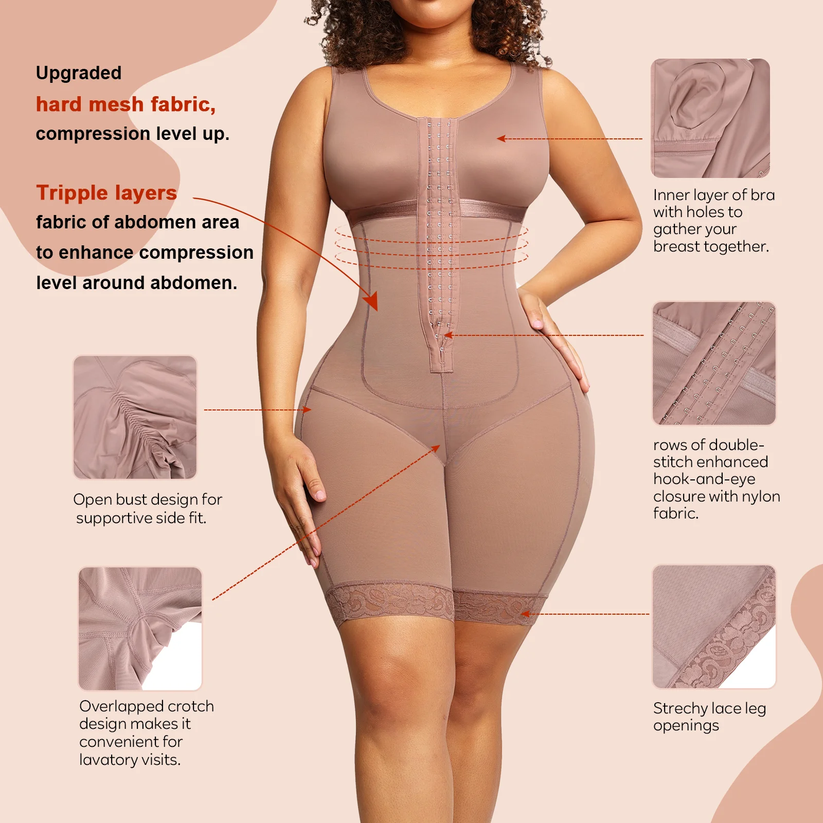 Colombianas Shaper Stage 1 or 2 For Women Postpartum Girdle BBL Postoperative Bodysuit Shapewear Corset Slimming Body Colombianas Shaper Stage 1 or 2 For Women Postpartum Girdle BBL Postoperative Bodysuit Shapewear Corset Slimming Body