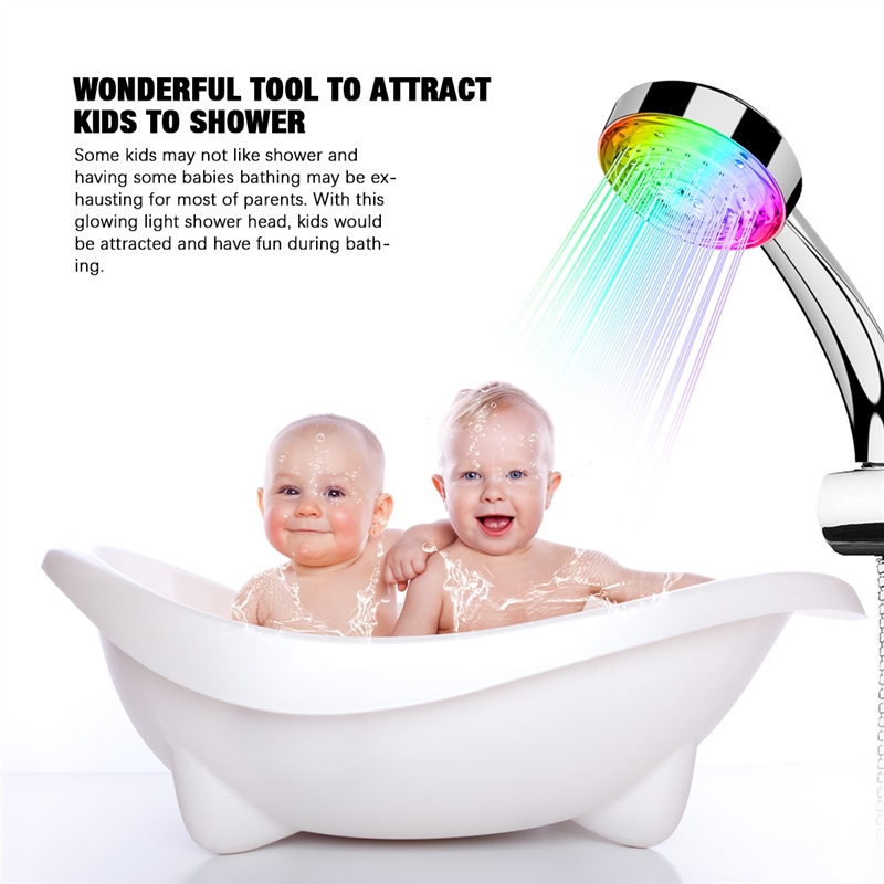 Color Changing LED Shower Head