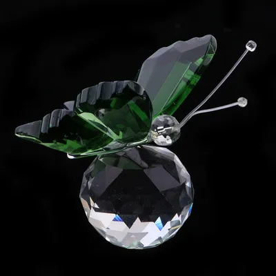 Colored Crystal Butterfly Paperweight Colored Crystal Butterfly Paperweight