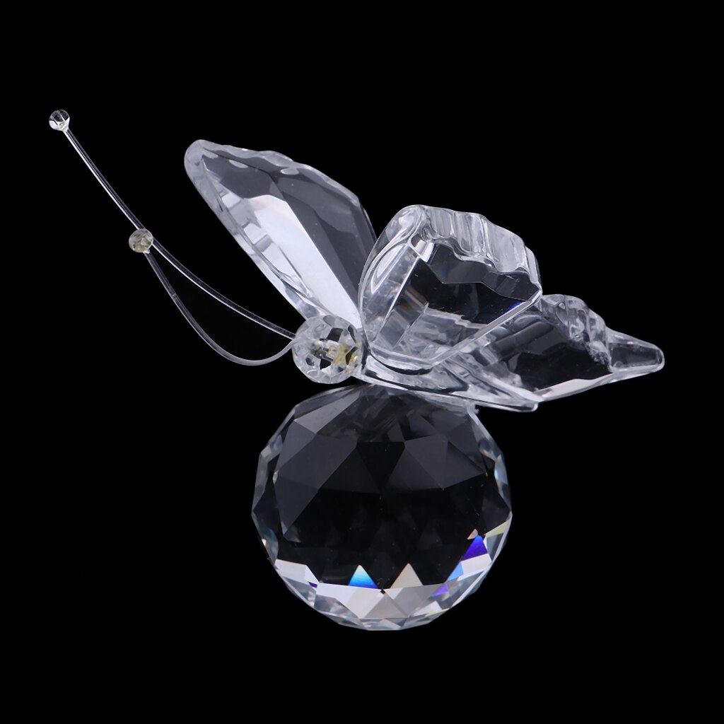 Colored Crystal Butterfly Paperweight Colored Crystal Butterfly Paperweight