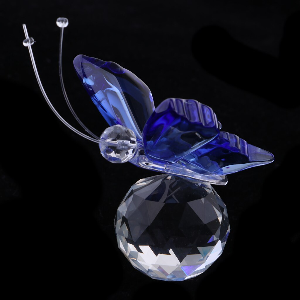 Colored Crystal Butterfly Paperweight Colored Crystal Butterfly Paperweight