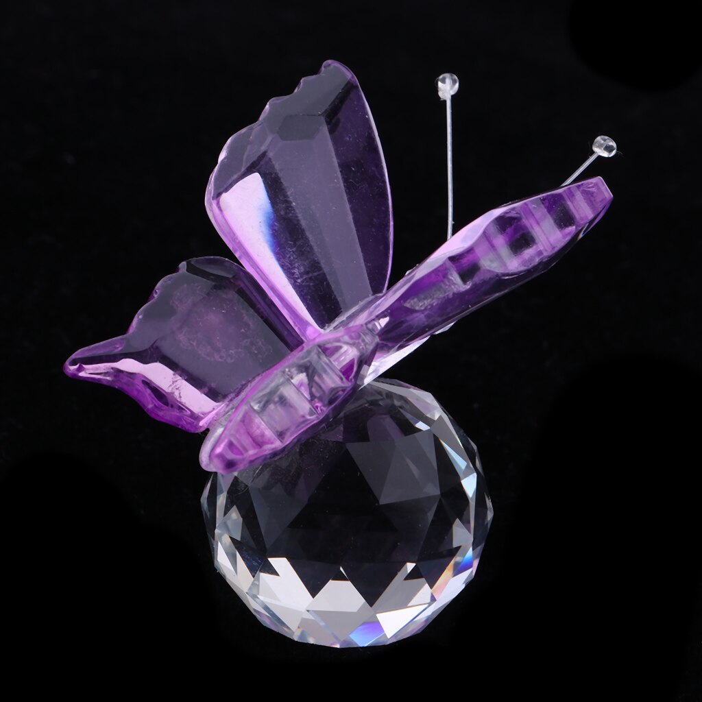 Colored Crystal Butterfly Paperweight Colored Crystal Butterfly Paperweight