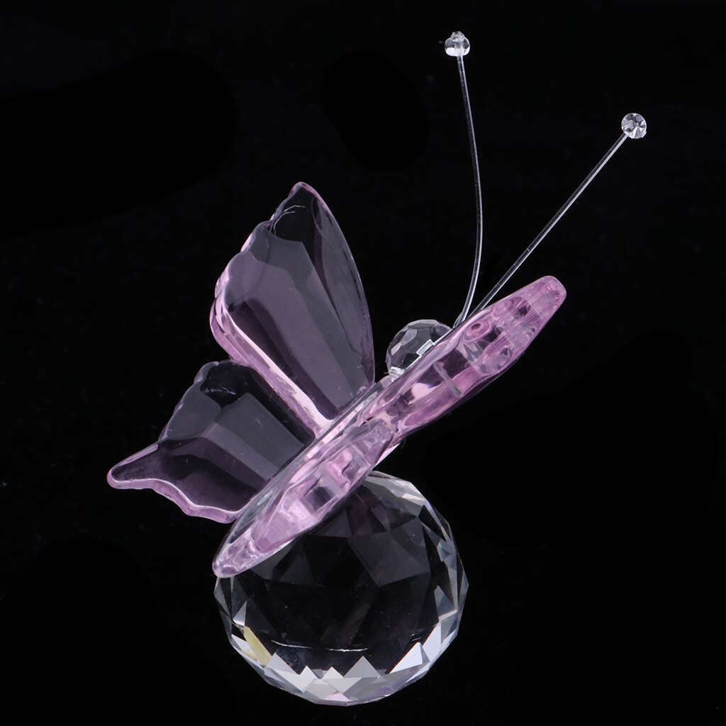 Colored Crystal Butterfly Paperweight Colored Crystal Butterfly Paperweight
